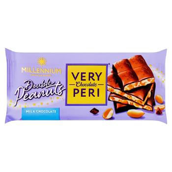 Ciocolata de lapte Millennium Very Peri Double Peanuts 105g - cumpărați, prețuri pentru BONUS - foto 1