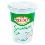 Smantana President 15% 350g