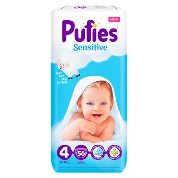 Scutece Pufies Sensitive 7-18kg Nr.4 56buc - cumpărați, prețuri pentru BONUS - foto 1