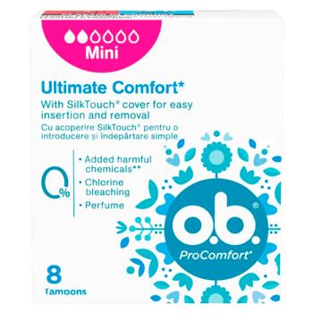 Тампоны O.B. Pro Comfort Mini 8шт - купить, цены на BONUS - фото 1