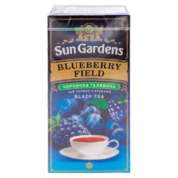 Чай черный Sun Gardens Blueberry Field в пакетиках 1,7г*25шт - купить, цены на BONUS - фото 2