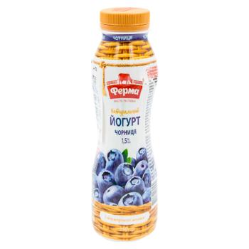 Йогурт Ferma черника 1,5% 250мл - купить, цены на BONUS - фото 1