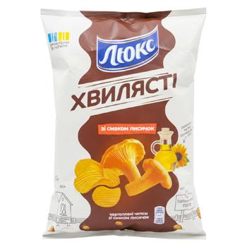 Chipsuri Lux ondul. ciuperci galbiori 125g - cumpărați, prețuri pentru BONUS - foto 1