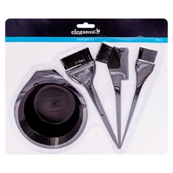 Set accesorii p-ru vopsirea parului cu vas 3 perii 20cm - cumpărați, prețuri pentru BONUS - foto 1