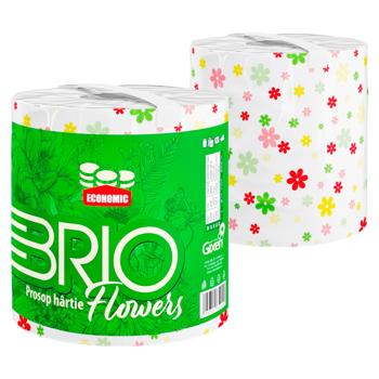 Prosop p/u bucatarie Brio flowers 2str. 400g 210foi 22*22cm - cumpărați, prețuri pentru BONUS - foto 1