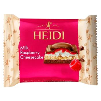 Ciocolata Heidi cheesecake zmeura/biscuit 55g - купить, цены на BONUS - фото 1