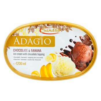Мороженое Adagio Sandra шоколад/банан 550г - купить, цены на BONUS - фото 2