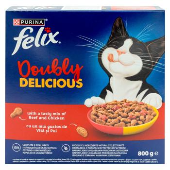 Корм Felix Doubly Delicious говядина/курица/свекла 800г - купить, цены на BONUS - фото 3
