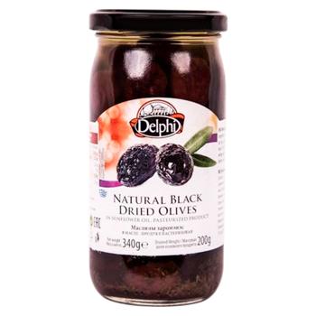 Маслины Delphi сушеные в масле с косточкой 340г - купить, цены на BONUS - фото 1