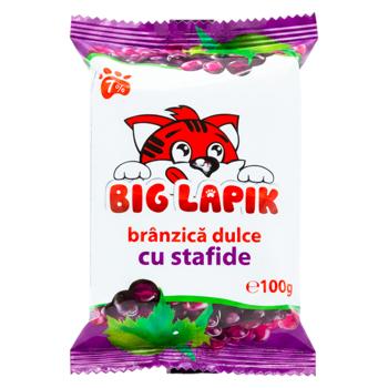 Сырок сладкий Lapmol Big Lapik изюм 100г - купить, цены на BONUS - фото 1