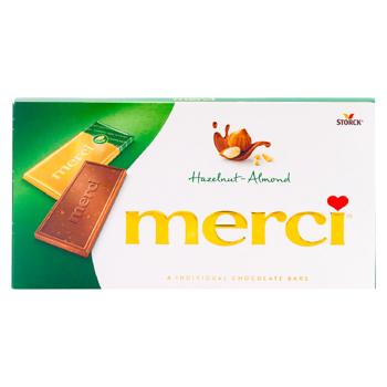 Ciocolata alune/migdale Merci 100g - cumpărați, prețuri pentru BONUS - foto 1