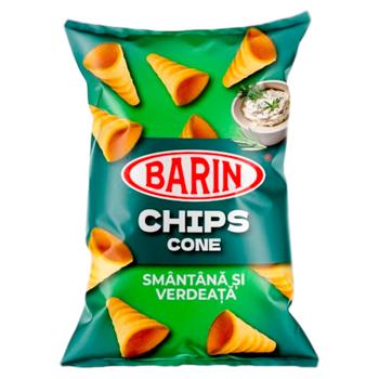 Chipsuri Barin Cone Smantana si verdeata 130g - cumpărați, prețuri pentru BONUS - foto 1