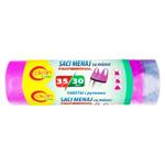 Saci de gunoi Clean Time cu maner 35l 30buc