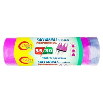 Мешки для мусора Clean Time с ручками 35л 30шт - купить, цены на BONUS - фото 1