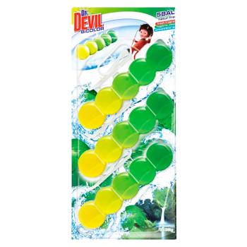 Odorizant WC Dr.Devil Bicolor 5 Ball 3*35g Natur fresh - cumpărați, prețuri pentru BONUS - foto 1