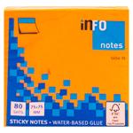 Hartie pentru notite Info neon portocaliu 75*75mm 80 file