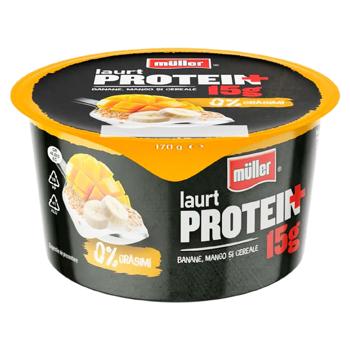 Iaurt Muller Protein Banan/mango/cereale 170g - cumpărați, prețuri pentru BONUS - foto 1