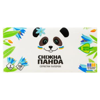 Servetele cosmetice Snizhna Panda 2 straturi 150buc - cumpărați, prețuri pentru BONUS - foto 1