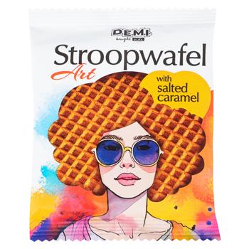 Vafe Demi Stroopwafel cu caramela sarata 33g - купить, цены на BONUS - фото 1
