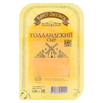 Сыр Брест-Литовск Голландский 45% нарезка 130г - купить, цены на BONUS - фото 1