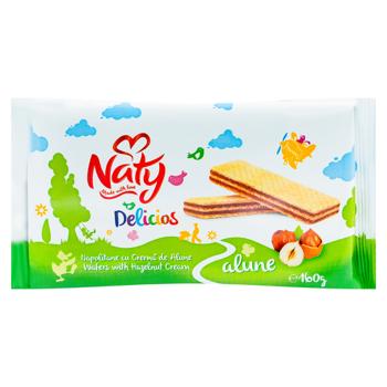 Вафли NATY ореховый крем 160г - купить, цены на BONUS - фото 1