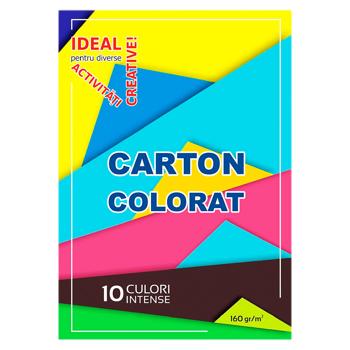 Carton colorat pentru creatie BV A4 10 foi dublu - cumpărați, prețuri pentru BONUS - foto 1