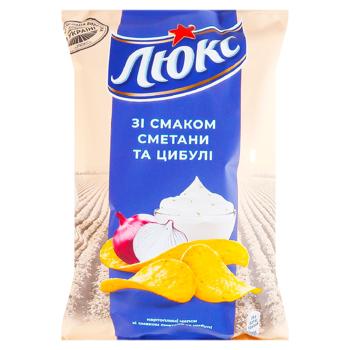 Чипсы Люкс Сметана и лук 125г - купить, цены на BONUS - фото 1
