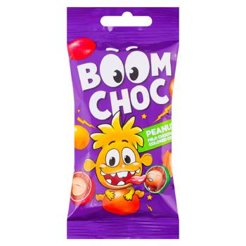 Drajeuri Boom Choc Arahide în ciocolată cu lapte și glazură multicoloră 50g - cumpărați, prețuri pentru BONUS - foto 1