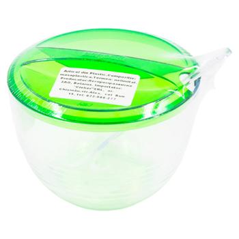 Сахарница Fresh пластик с ложкой - купить, цены на BONUS - фото 1