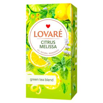 Чай зеленый Lovare Citrus melissa в пакетиках 2г*24шт - купить, цены на BONUS - фото 1
