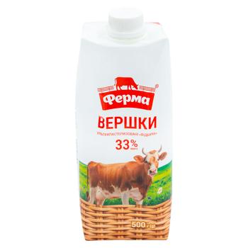Сливки Ферма ультрапастеризованные 33% 500мл - купить, цены на BONUS - фото 1