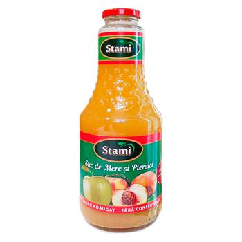 Сок Stami Яблоко персик 1л - купить, цены на BONUS - фото 1