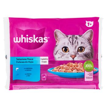 Корм влажный Whiskas с рыбой для кошек 85г*4шт - купить, цены на BONUS - фото 1