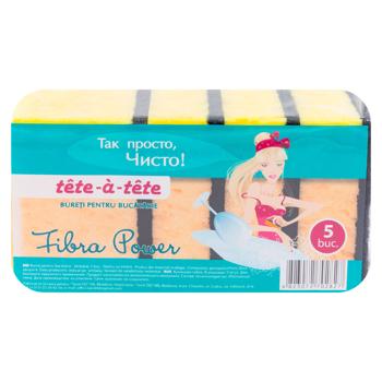 Burete de bucatarie Tete-a-tete Fibra Power 5buc - cumpărați, prețuri pentru BONUS - foto 1