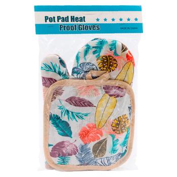 Manusa p/u bucatarie 2buc 25cm o culoare cu desene 4230 - cumpărați, prețuri pentru BONUS - foto 1