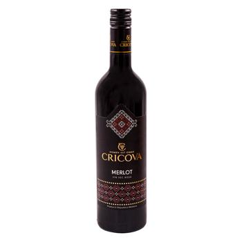 Вино Cricova National Мерло красное сухое 0,75л - купить, цены на BONUS - фото 1