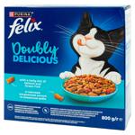 Корм Felix Doubly Delicious с лососем/океанической рыбой/свеклой 800г