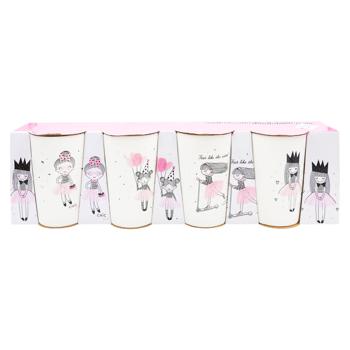Set 4 cani imprimeu 380ml - купить, цены на BONUS - фото 1