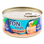 Ton bucati in suc propriu 160g Navodul Plin
