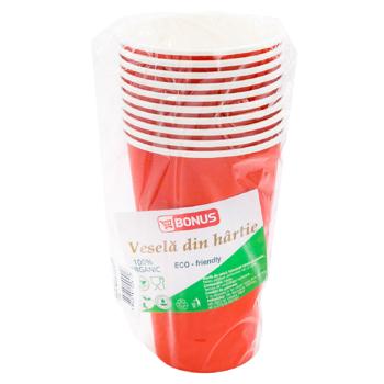 Pahar Bonus hartie 330ml 10buc - cumpărați, prețuri pentru BONUS - foto 1