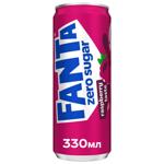 Напиток газированный Fanta без сахара со вкусом малины 330мл