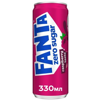 Băutură carbogazoasă Fanta fără zahăr cu aromă de zmeură 330ml - cumpărați, prețuri pentru BONUS - foto 1