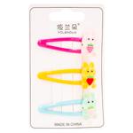 Заколка для волос разноцветные 5см 3шт