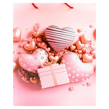 Punga pentru cadou Inimi 30*12*H40cm - cumpărați, prețuri pentru BONUS - foto 1