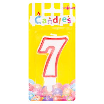 Свеча на торт номер 7 - купить, цены на BONUS - фото 1