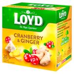 Ceai din plante Loyd Merisoare ghimbir in piramide 2g*20buc