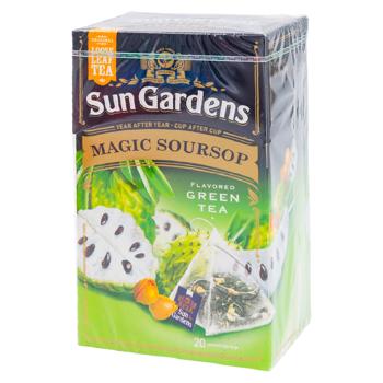Чай зеленый Sun Gardens Magic Soursop 20шт - купить, цены на BONUS - фото 1