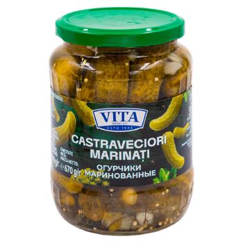 Castraveti Vita marinati 4-7cm 670g - cumpărați, prețuri pentru BONUS - foto 1