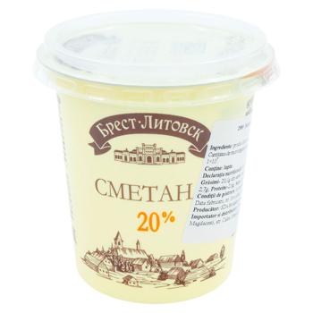 Smantana Brest-Litovsk 20% 300g - cumpărați, prețuri pentru BONUS - foto 1