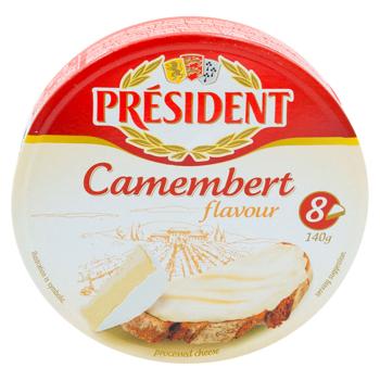 Cыр плавленый President Камембер треугольники 35% 140г - купить, цены на BONUS - фото 1